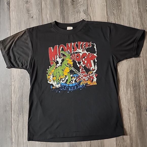 Vintage 1988 Van Halen Shirt XL Monsters Of Rock Rayco Tag Made in USA - Picture 1 of 7